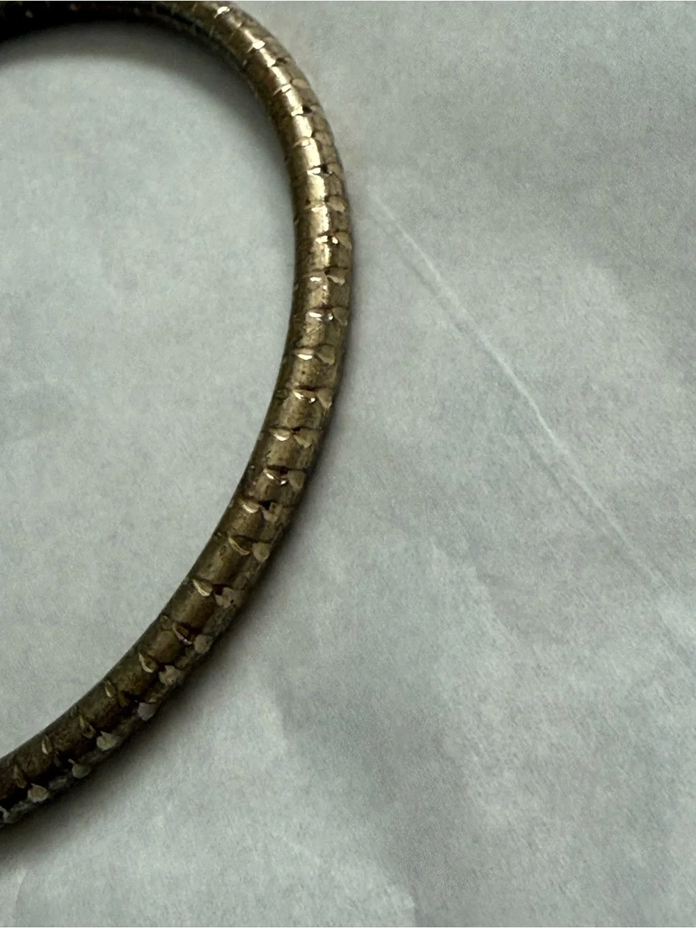 Gold-Tone Textured Bangle Bracelet - Women Jewelry